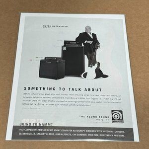 AMPEG AMPS - HUTCH HUTCHINSON of BONNIE RAITT - 2012 Print Advertisement